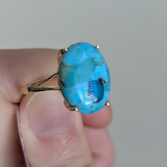 NWT Natural Mohave Turquoise ring size US 7 - Picture 3 of 14